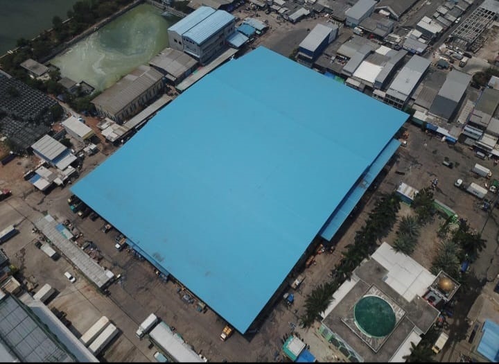 Atap Spandek Trimdek KOBAtrim 1035 Proyek Pasar Ikan